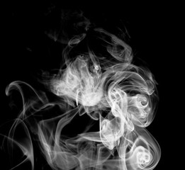 Smoke on black background