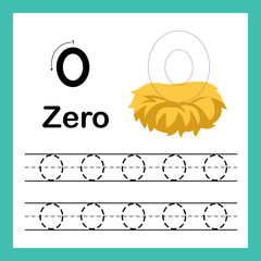 Connecting dot and printable numbers exercise with lovely cartoon for preschool and kindergarten kids illustration, vector