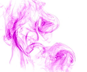 Fototapeta premium Purple smoke on white background