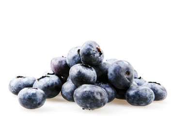 Blueberries isolated on white background
