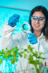 Biologist Examining Samples