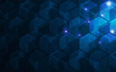 Obraz premium rectangle hexagonal shape abstract design background