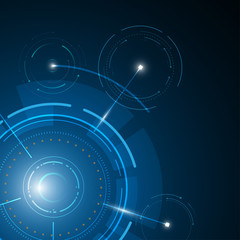 Obraz premium tech dial circle design innovative concept background