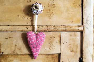 Heart shape on wooden