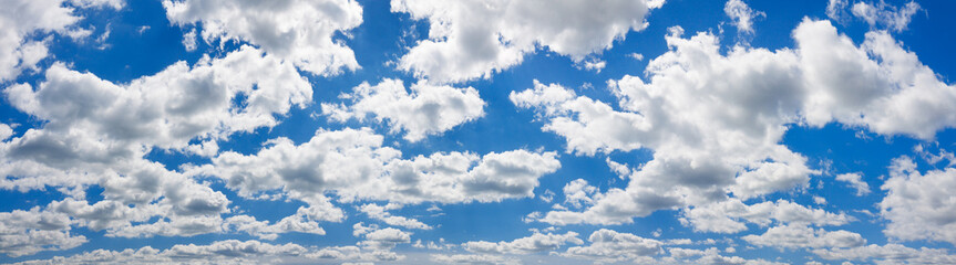 blue sky with white clouds landscape panorama