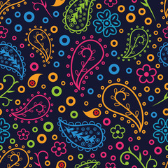 Naklejka premium Beautiful Pattern with paisley design