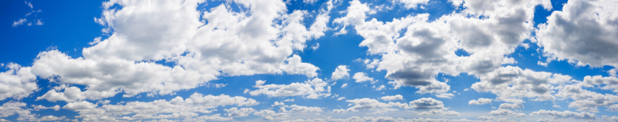 Naklejka na ściany i meble blue sky with white clouds landscape panorama