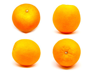 Fresh orange fruit isolated on white background