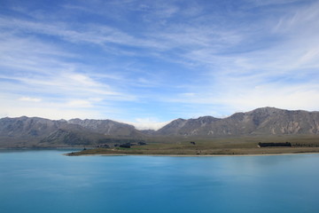 View of Lake Tekapo from Mt John