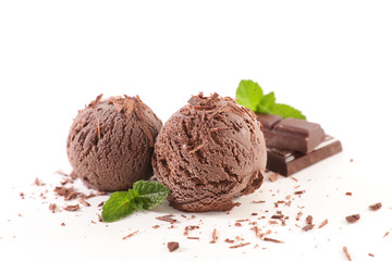 chocolate ice cream ball