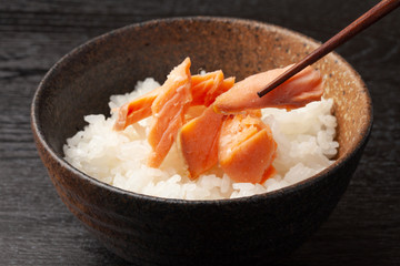 焼き鮭のご飯
