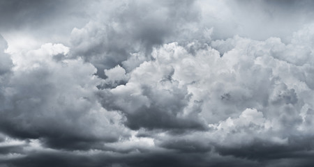 Dark storm clouds before rain for climate background. Clouds become dark gray before raining....