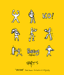 스포츠 포스터 / 손으로 그린 스포츠 그림