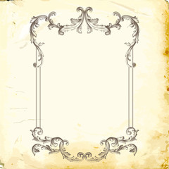 Vector baroque of vintage elements for design. 