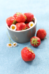 strawberry and flowers