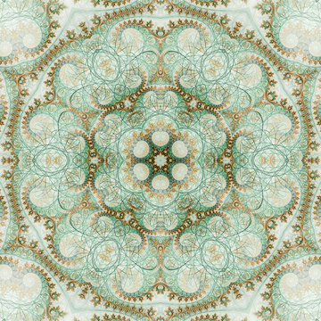 Nature themed fractal spirals, digital artwork for creative grap