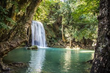 Erawan Waterfall in Kanchanaburi, Thailand