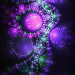 Dark purple fractal machine, digital artwork for creative graphic design