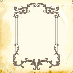 Vector baroque of vintage elements for design. 