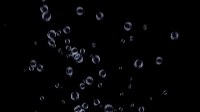 Bubbles floating upwards