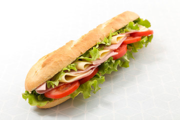 sandwich with ham and cheese