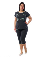 Fototapeta premium woman clothing Studio for home white background