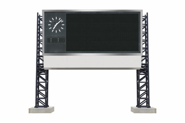 Medium center scoreboard stadium isolated on white background. use clipping path