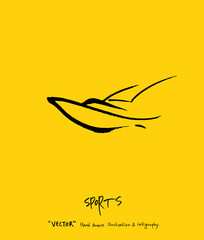 스포츠 포스터 / 손으로 그린 스포츠 그림