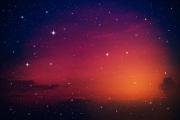 Fototapeta na wymiar colorful night sky