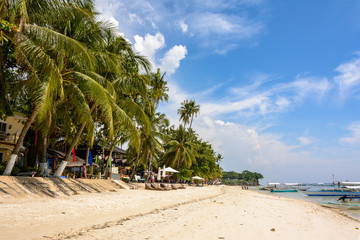 Alona White beach on Panglao Island, Bohol, Philippines
