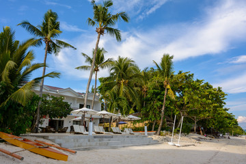 White Dumaluan Beach on Panglao Island, Bohol, Philippines