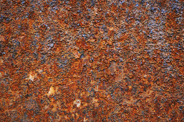 Old metal sheet of iron with rust. Abstract background.
