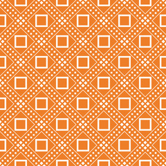 Orange geometric print. Seamless pattern