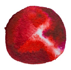 vector, red watercolor stain
