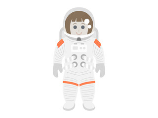 Obraz na płótnie Canvas 女性宇宙飛行士のイラスト