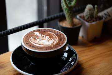 Backgrounds of Latte coffee.