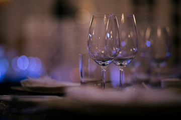 decorations holiday  restaurant flowers glasses