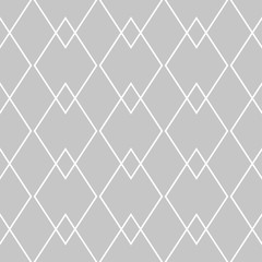 Gray and white geometric monochrome seamless pattern