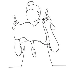 the stewardess gives instructions