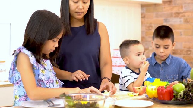 Families are happy with cooking instruction