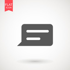 Fototapeta premium Speech bubble icon. Chat Flat vector. Comment icon. ON white background.