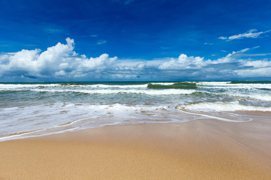 sea and beach background with copy space