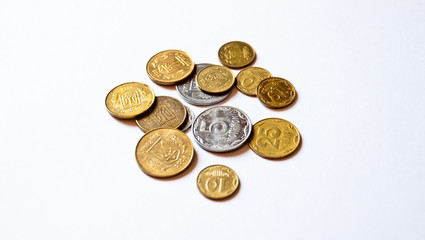 Ukrainian currency, money, UAH, coins
