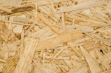 surface texture of oriented strand board (OSB), Wood board made from piece of wood