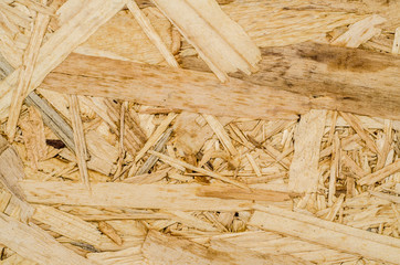 surface texture of oriented strand board (OSB), Wood board made from piece of wood