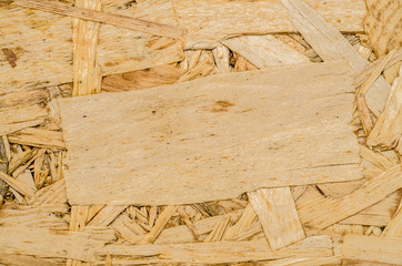 surface texture of oriented strand board (OSB), Wood board made from piece of wood