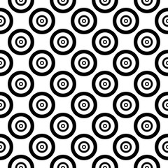 Black geometric ornament on white background. Seamless pattern