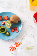 Serving glasses for dessert