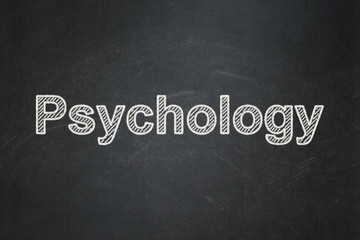 Health concept: text Psychology on Black chalkboard background