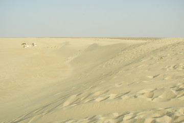Sahara Desert in the morning, Tunisia